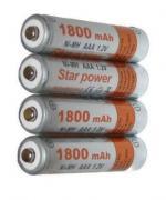 Batteries 1800mAh, size AAA